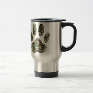 Tryckt Camo Hund Paw-utskrift Resemugg