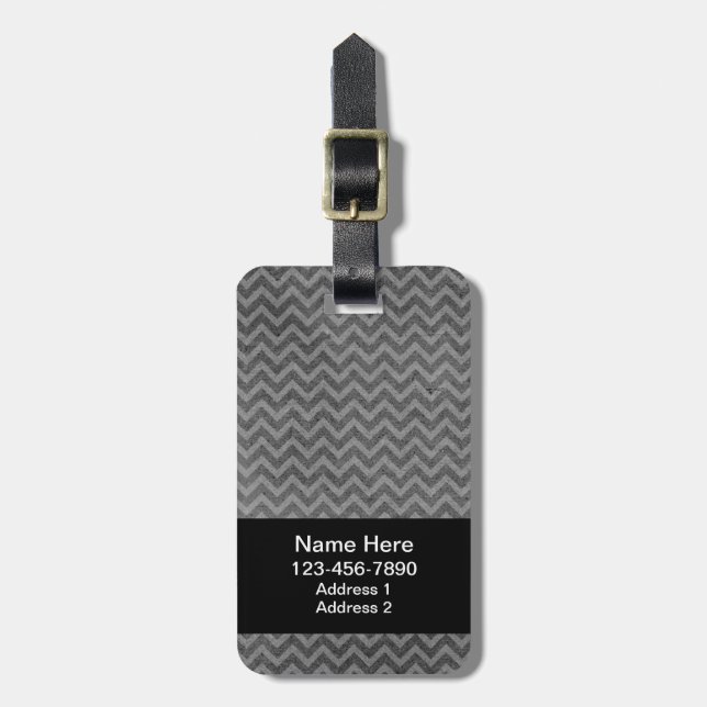 Tryckt Chevron-Märkre Bagagebricka (Vertikal Framsida)