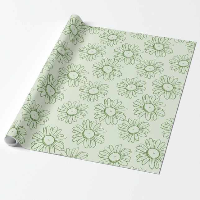 Tryckt Daisy Bliss Presentpapper (Utrullad)