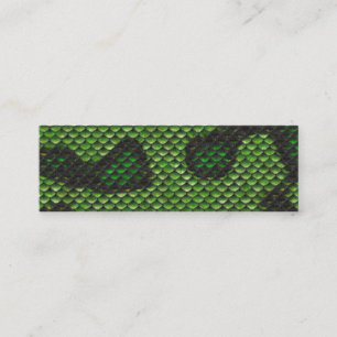 Tryckt Fake Grönt Snake Skin Camo Stil Design Mini Visitkort