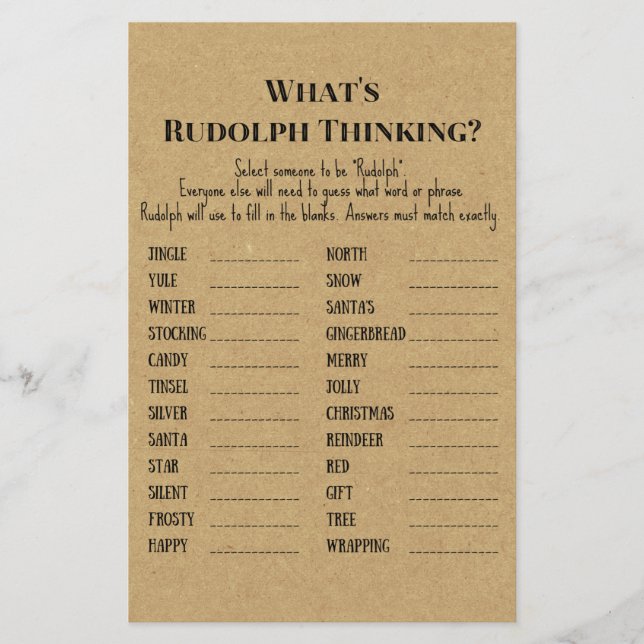 Tryckt familjespel för rustic julfirande (Framsida)