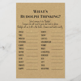 Tryckt familjespel för rustic julfirande