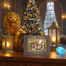 Tryckt Faux Brun Alligatorstruktur Foto Julkort