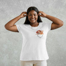 Tryckt ficka med höstblommor