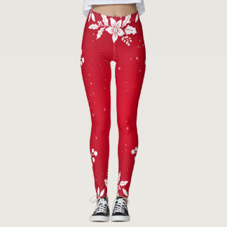 TRYCKT HOLLY MÖNSTER RED Leggings