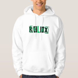 Tryckt Hoodie : Slappna av