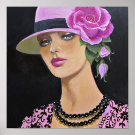 Tryckt i rosa poster