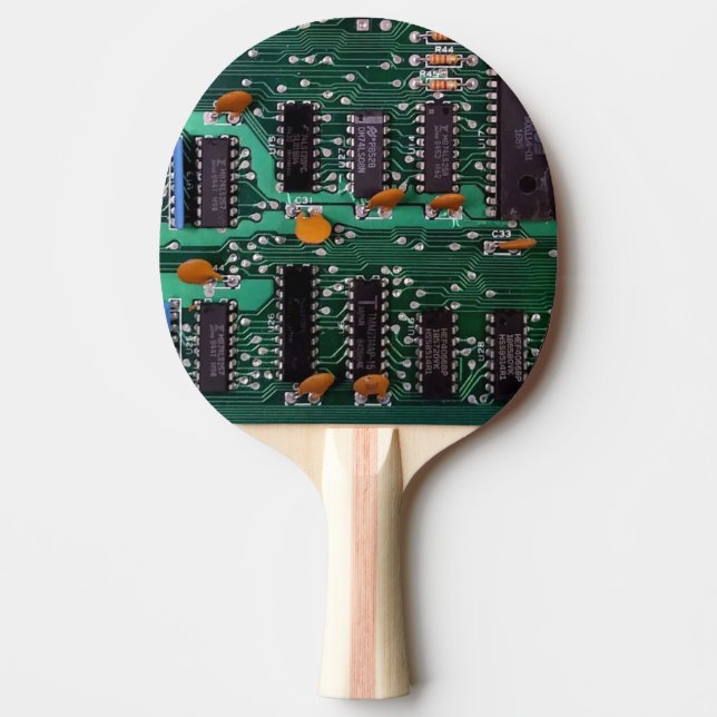 Tryckt kretskort av klassisk Vintage (PCB) Pingisracket (Framsidan)