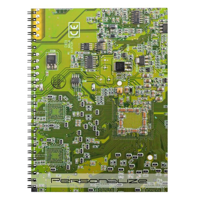 Tryckt kretskort av PCB-Grönt (kretskort 2) Anteckningsbok (Framsidan)