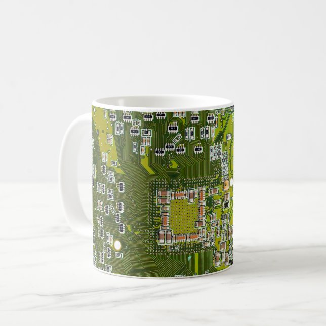 Tryckt kretskort av PCB-Grönt (kretskort 2) Kaffemugg (Framsida vänster)