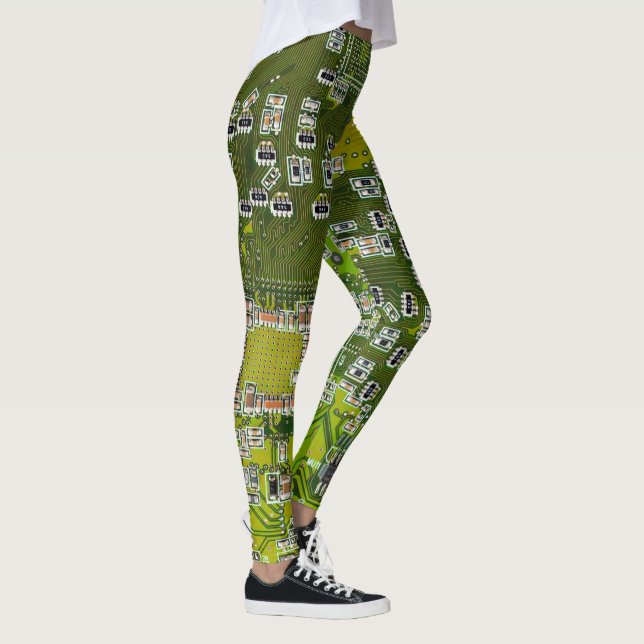 Tryckt kretskort av PCB-Grönt (kretskort 2) Leggings (Höger)