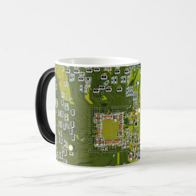 Tryckt kretskort av PCB-Grönt (kretskort 2) Magisk Mugg (Framsida vänster)