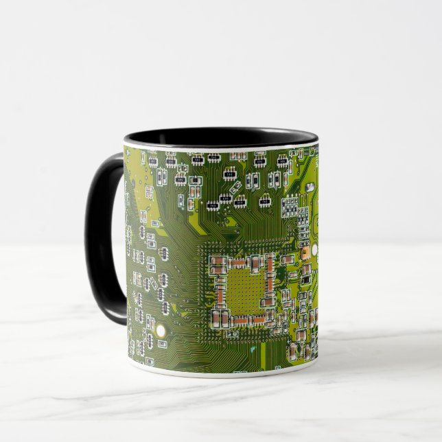 Tryckt kretskort av PCB-Grönt (kretskort 2) Mugg (Framsida vänster)