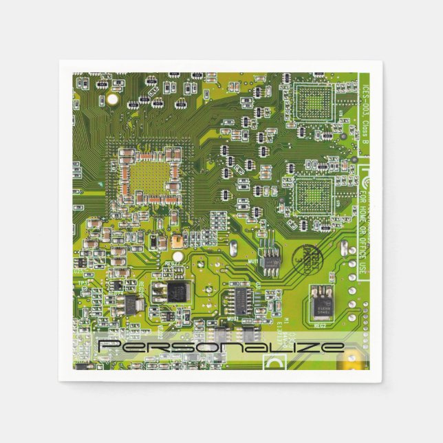 Tryckt kretskort av PCB-Grönt (kretskort 2) Pappersservett (Framsidan)