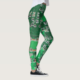 Tryckt kretskort för Grönt av kretskort för samman Leggings