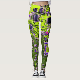 Tryckt kretskort för Gult av kretskort för sammans Leggings