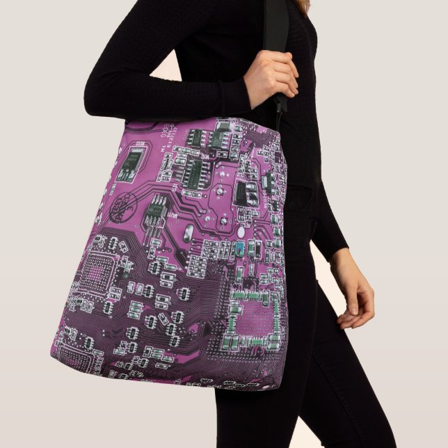 Tryckt kretskort för Lila av kretskretsar med PCB- Axelväska (Närbild)