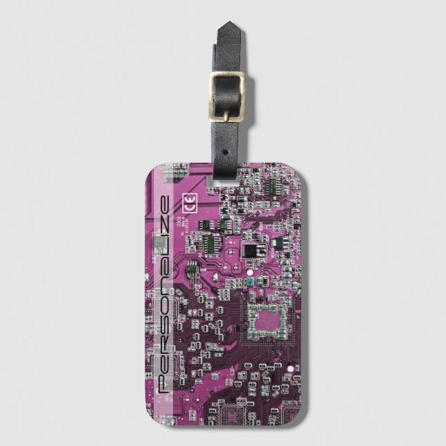Tryckt kretskort för Lila av kretskretsar med PCB- Bagagebricka (Framsida vertikal)
