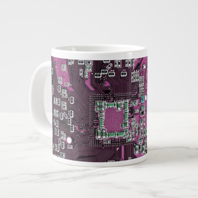 Tryckt kretskort för Lila av kretskretsar med PCB- Jumbo Mugg (Framsida vänster)