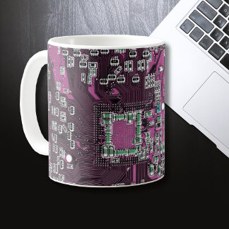 Tryckt kretskort för Lila av kretskretsar med PCB- Kaffemugg