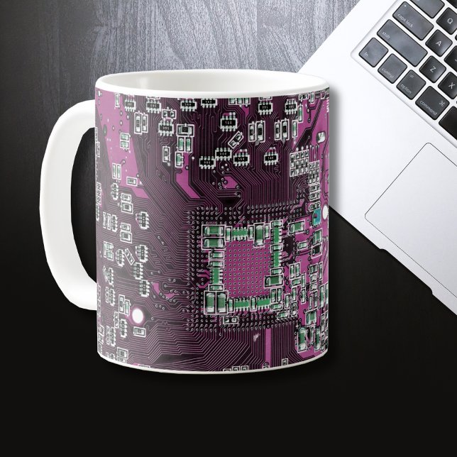 Tryckt kretskort för Lila av kretskretsar med PCB- Kaffemugg (Skapare uppladdad)