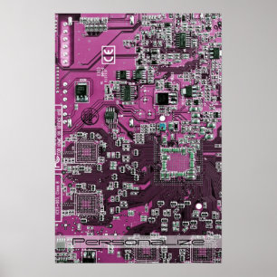 Tryckt kretskort för Lila av kretskretsar med PCB- Poster