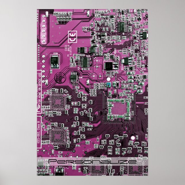 Tryckt kretskort för Lila av kretskretsar med PCB- Poster (Framsidan)