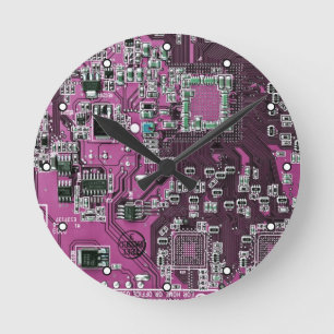 Tryckt kretskort för Lila av kretskretsar med PCB- Rund Klocka