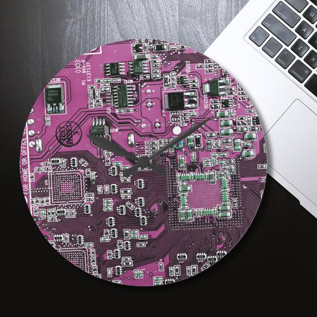 Tryckt kretskort för Lila av kretskretsar med PCB- Rund Klocka (Skapare uppladdad)