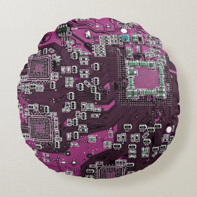 Tryckt kretskort för Lila av kretskretsar med PCB- Rund Kudde (Framsidan)
