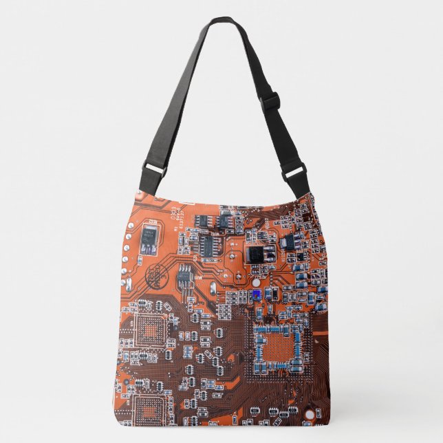Tryckt kretskort för Orange av kretskort för samma Axelväska (Framsida)