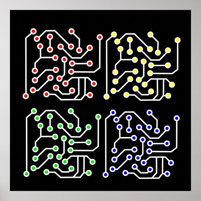 Tryckt kretskort poster (Framsidan)