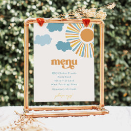 Tryckt meny för solfest