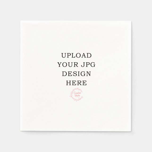 Tryckt Napkin Ladda upp din egen design Pappersservett (Framsidan)