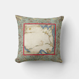 TRYCKT PILLOW COTTON JAPANESE BUNNY OCH MÅNE KUDDE