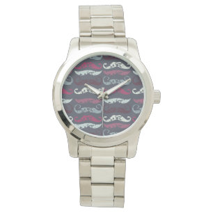 Tryckt Retro Mustache Skriv ut Armbandsur