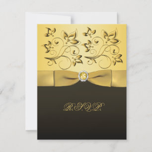 TRYCKT RIBBON Black, Guld OSA kort