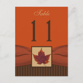 TRYCKT RIBBON Hösten Löv, Rand Bordsnummer