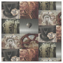 Tryckt steampunk Cotton Fabric
