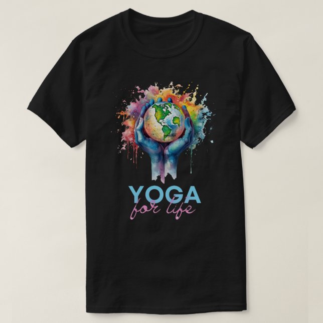 Tryckt T-Shirt för Yoga (Design framsida)