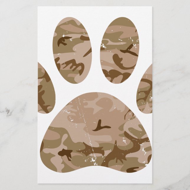 Tryckt utskrift av Hund i Desert Camo (Framsida)