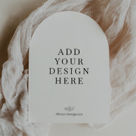 Tryckt välkomstkort 5x7" med välvd form inbjudningar