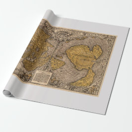 Tryckt Vintage Karta Presentpapper