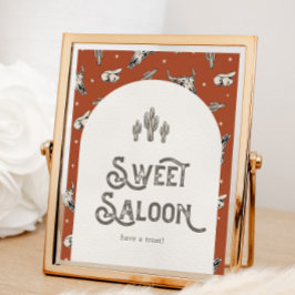 Tryckt Wild West Sweet Saloon-skylt