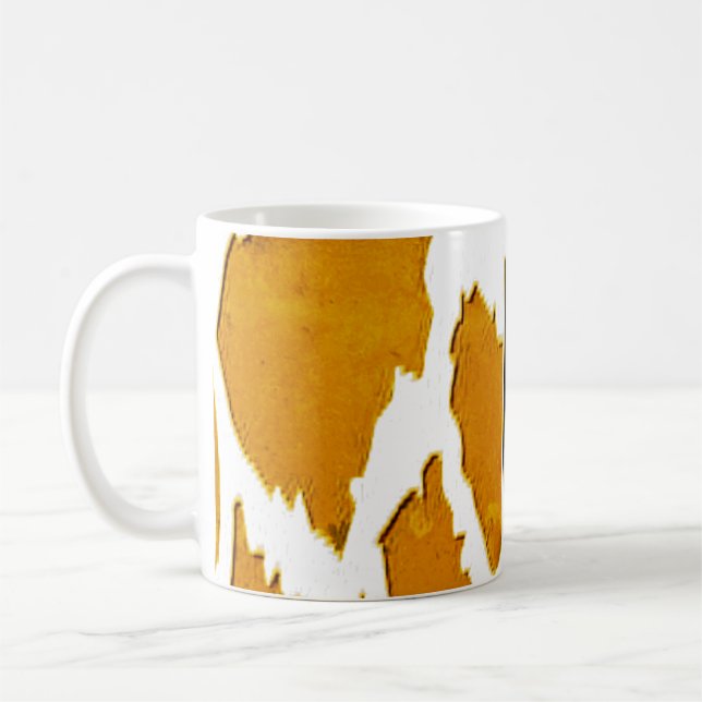 Tryckt Zebra Rand Pillow Kaffemugg (Vänster)