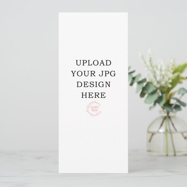 Tryckta Bröllopsprogram på 4 tum x 9 tum Inbjudningar (Stående Fram)