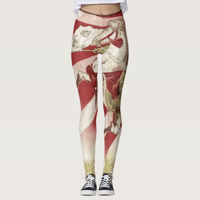 TRYCKTA HORSE JAPANESE Leggings (Framsida)