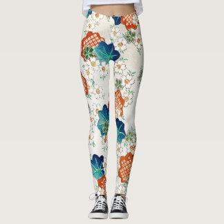 TRYCKTA JAPANESE MÖNSTER FLOWERS LEGGINGS