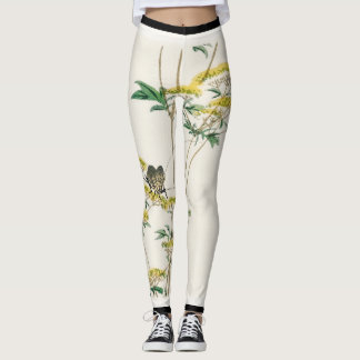 TRYCKTA JAPANESE WOODBLOCK-TRYCK LEGGINGS