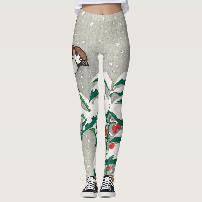TRYCKTA JAPANESE WOODBLOCK-TRYCK LEGGINGS (Framsida)